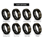 font options for inside engraving on gunmetal & black propeller plane rings