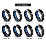 font options for inside engraving on black & blue & silver prosperity bindrune rings