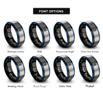 font options for inside engraving on black & blue & grey prosperity bindrune rings