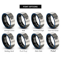 font options for inside engraving on black & blue & silver protection bindrune rings