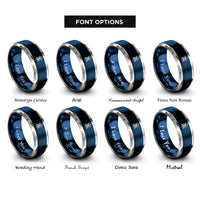font options for inside engraving on blue & grey protection bindrune rings