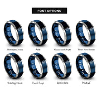 font options for inside engraving on blue & silver protection bindrune rings