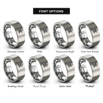 font options for inside engraving on gray protection bindrune rings