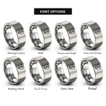 font options for inside engraving on grey protection bindrune rings