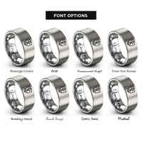 font options for inside engraving on grey protection bindrune rings