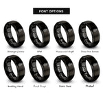 font options for inside engraving on black protection sigil generic rings