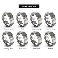 font options for inside engraving on gray protection sigil generic rings