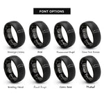 font options for inside engraving on black pt rings