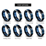 font options for inside engraving on blue & gray puffin rings