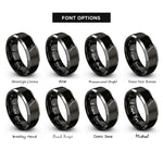 font options for inside engraving on black & gray pulaski axe rings