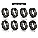 font options for inside engraving on black pulled pork sandwich rings
