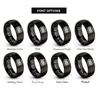 font options for inside engraving on black pulled pork sandwich rings