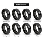 font options for inside engraving on black pulled pork sandwich rings