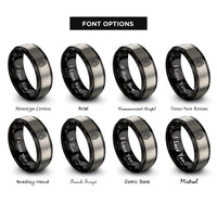 font options for inside engraving on black & gray pulley wheel rings