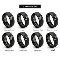 font options for inside engraving on black pvc pipe rings