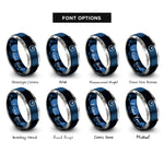 font options for inside engraving on blue & gray pyridine ring rings