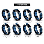 font options for inside engraving on blue & silver qfn package rings