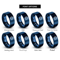 font options for inside engraving on blue qfn package rings