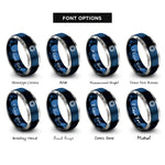 font options for inside engraving on blue & gray qfp package rings