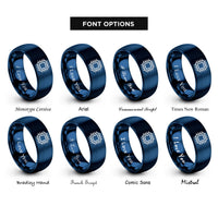 font options for inside engraving on blue qfp package rings