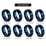 font options for inside engraving on blue qfp package rings