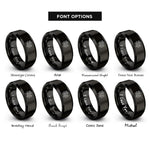 font options for inside engraving on black qinglong azure dragon rings