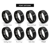 font options for inside engraving on black quickdraw rope rings