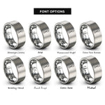 font options for inside engraving on gray quickdraw rope rings