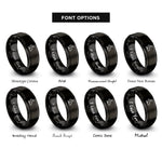 font options for inside engraving on black rabbit rings