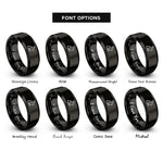 font options for inside engraving on black rabbit rings