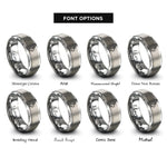 font options for inside engraving on gray rabbit rings