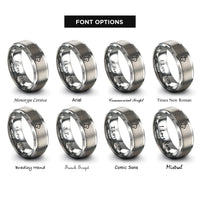 font options for inside engraving on gray rabbit rings