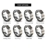 font options for inside engraving on gray rabbit rings