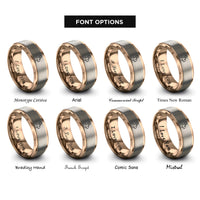 font options for inside engraving on rose gold rabbit rings