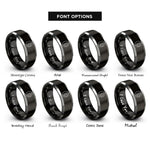 font options for inside engraving on black & grey racing slick tire rings