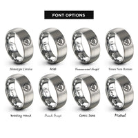 font options for inside engraving on grey racing steering wheel rings