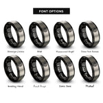 font options for inside engraving on black & grey racing wheel rings