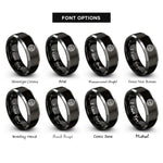 font options for inside engraving on black & grey racing wheel rings