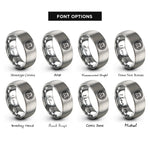 font options for inside engraving on grey racing wheel rings