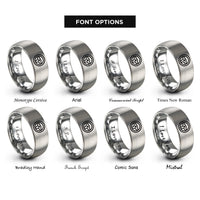 font options for inside engraving on grey racing wheel rings