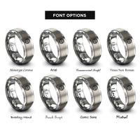font options for inside engraving on grey racing wheel rings