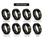 font options for inside engraving on gunmetal & black racing wheel rings