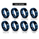 font options for inside engraving on blue radar sweep rings