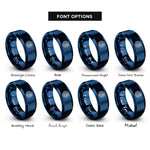 font options for inside engraving on blue radar sweep rings
