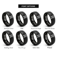 font options for inside engraving on black raidho rings