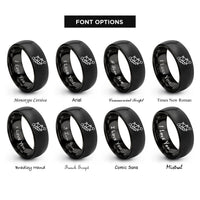 font options for inside engraving on black rail route nodes rings