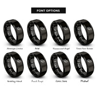 font options for inside engraving on black rail route nodes rings