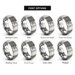 font options for inside engraving on gray railroad crossing crossbuck rings