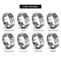 font options for inside engraving on grey rain cloud rings