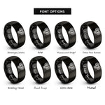 font options for inside engraving on black ram rings